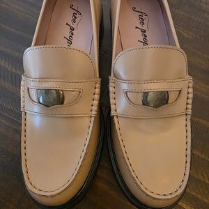 Free People Camel Liv Loafers with Stone Accent